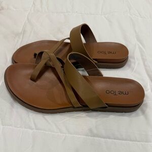 **Me Too “Fiji” Strappy Sandals – Tan – Size 10W (Wide Width)**